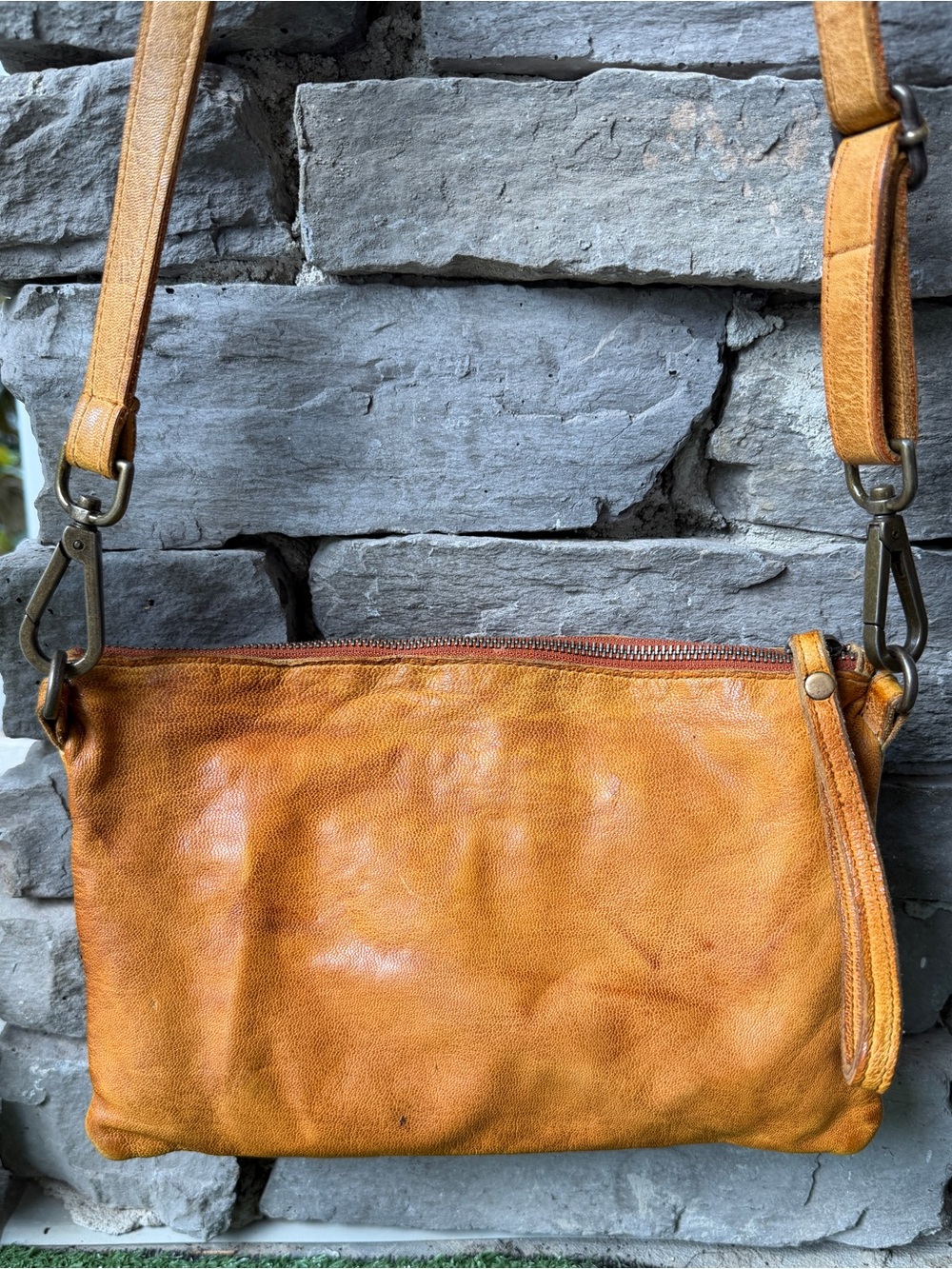 Viola Castellani Brown Leather Studded Womens Crossbody Bag - Picture 3 of 13
